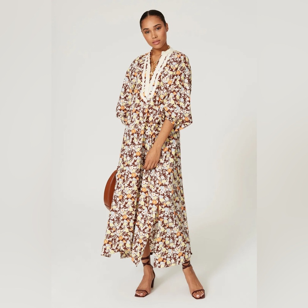 Tory Burch Floral Long Sleeve Dress